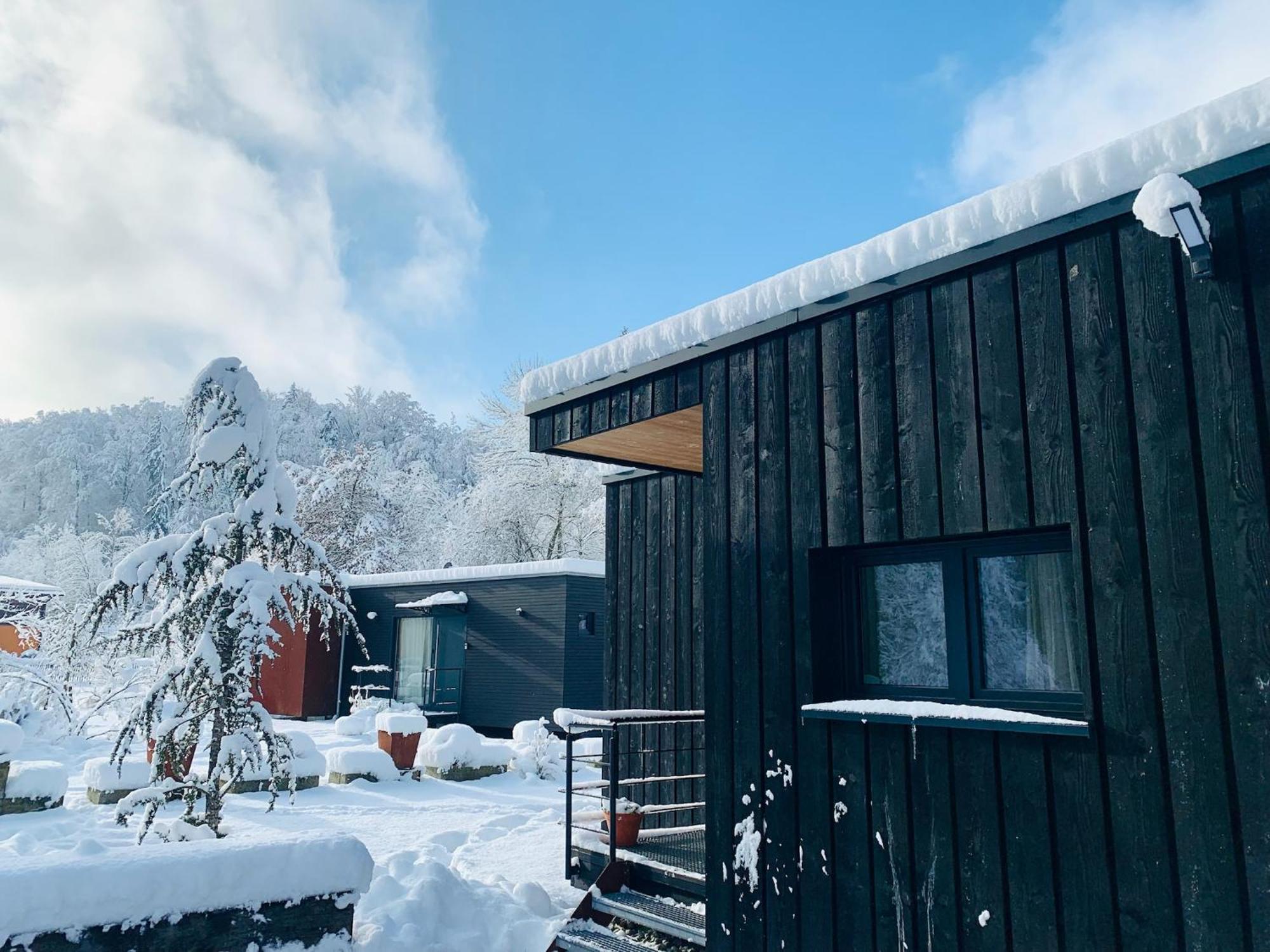 Hjem - Tiny Homes Direkt Am Wald Zwischen Allgaeu & Bodensee Bergatreute Kültér fotó